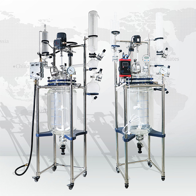 Lò phản ứng thủy tinh áo khoác chống nổ 100L 150L 200L