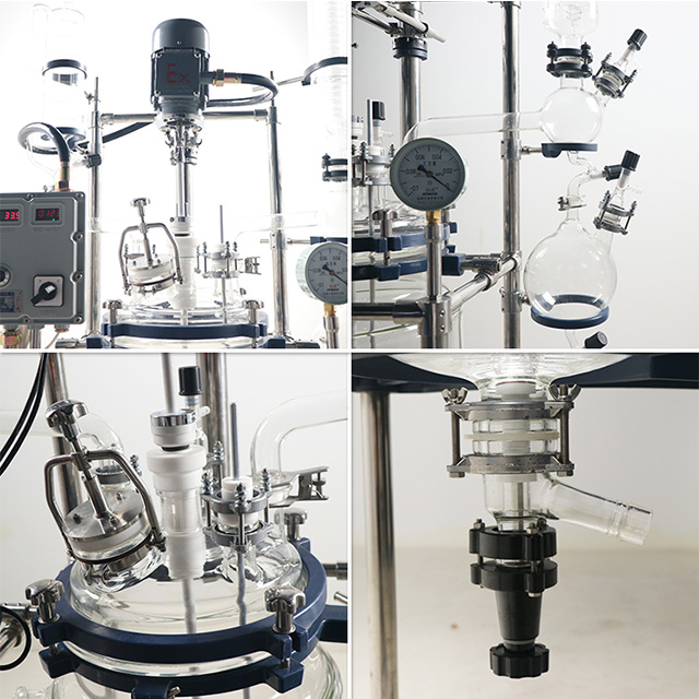 Lò phản ứng thủy tinh áo khoác chống nổ 100L 150L 200L
