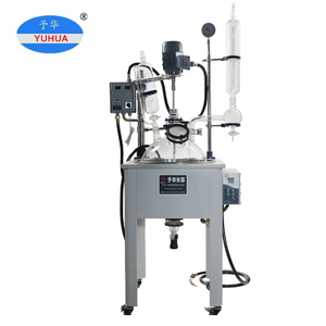 Yuhua 10L Kích thước Lò phản ứng Lò phản ứng Lò phản ứng thủy tinh lớp